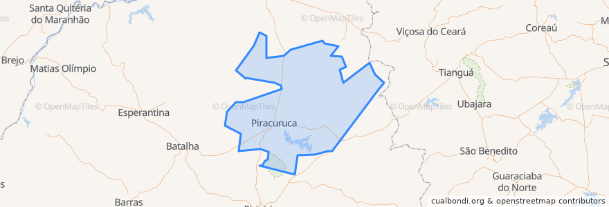 Mapa de ubicacion de Piracuruca.