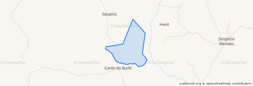 Mapa de ubicacion de Pajeú do Piauí.