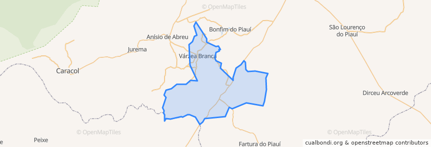 Mapa de ubicacion de Várzea Branca.