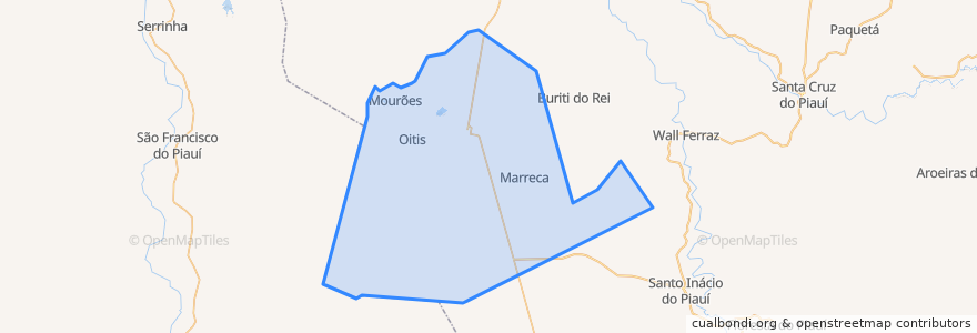 Mapa de ubicacion de Colônia do Piauí.