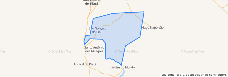 Mapa de ubicacion de São Gonçalo do Piauí.