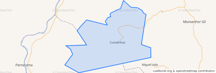 Mapa de ubicacion de Curralinhos.