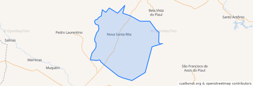 Mapa de ubicacion de Nova Santa Rita.