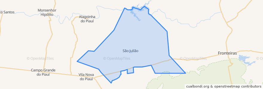 Mapa de ubicacion de São Julião.