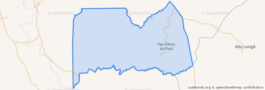 Mapa de ubicacion de Pau d'Arco do Piauí.