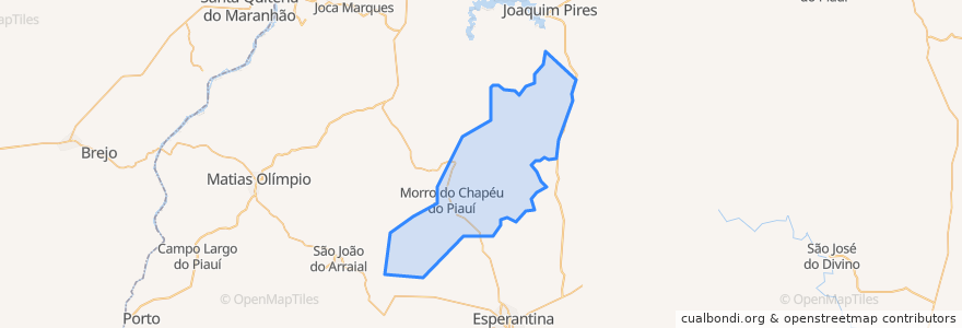 Mapa de ubicacion de Morro do Chapéu do Piauí.