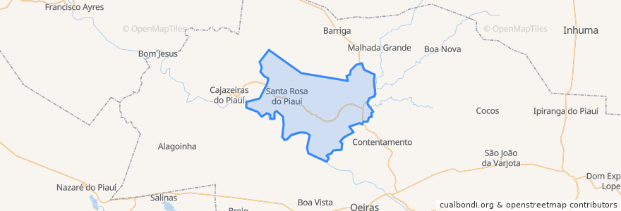 Mapa de ubicacion de Santa Rosa do Piauí.