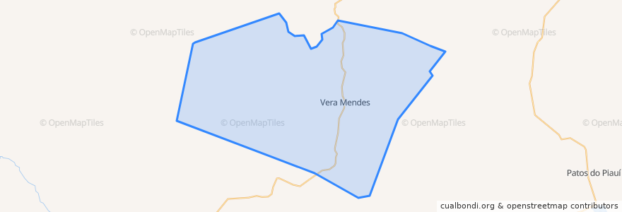 Mapa de ubicacion de Vera Mendes.