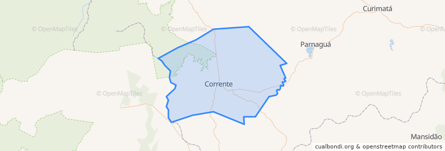 Mapa de ubicacion de Corrente.