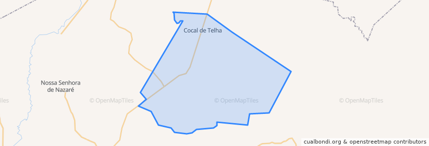 Mapa de ubicacion de Cocal de Telha.