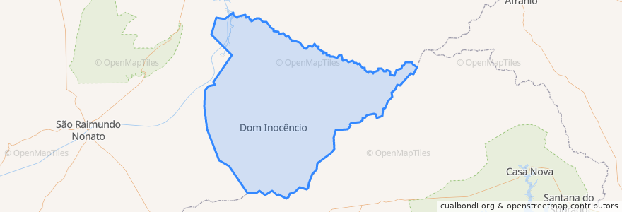 Mapa de ubicacion de Dom Inocêncio.