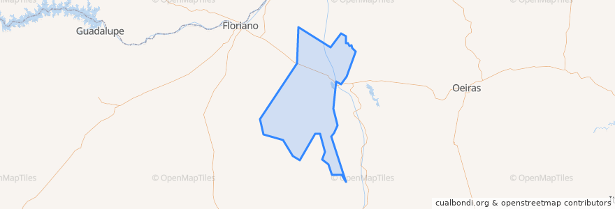 Mapa de ubicacion de Nazaré do Piauí.