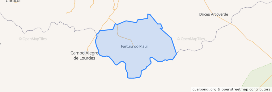 Mapa de ubicacion de Fartura do Piauí.