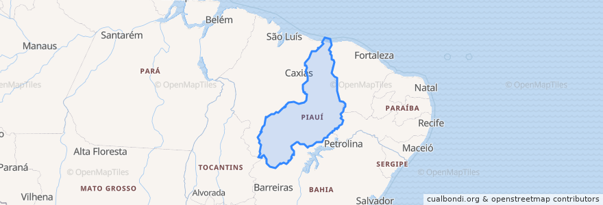 Mapa de ubicacion de Piauí.