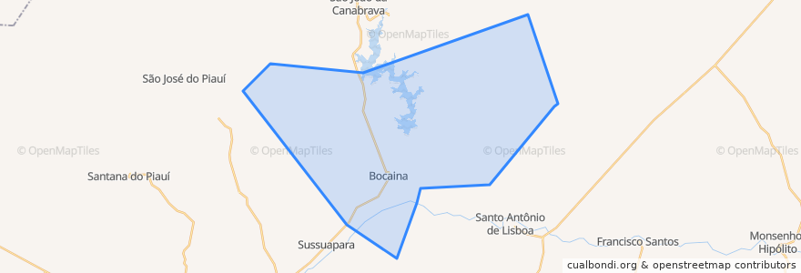 Mapa de ubicacion de Bocaina.