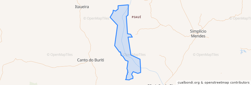 Mapa de ubicacion de Ribeira do Piauí.