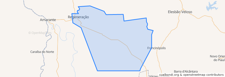 Mapa de ubicacion de Regeneração.