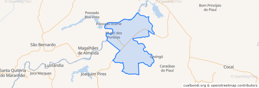 Mapa de ubicacion de Murici dos Portelas.