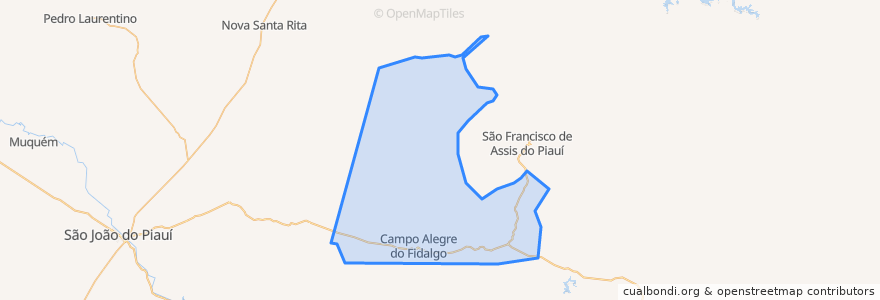 Mapa de ubicacion de Campo Alegre do Fidalgo.