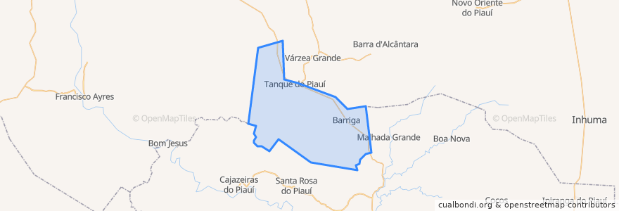 Mapa de ubicacion de Tanque do Piauí.