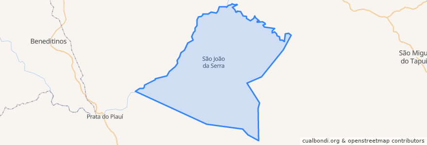 Mapa de ubicacion de São João da Serra.