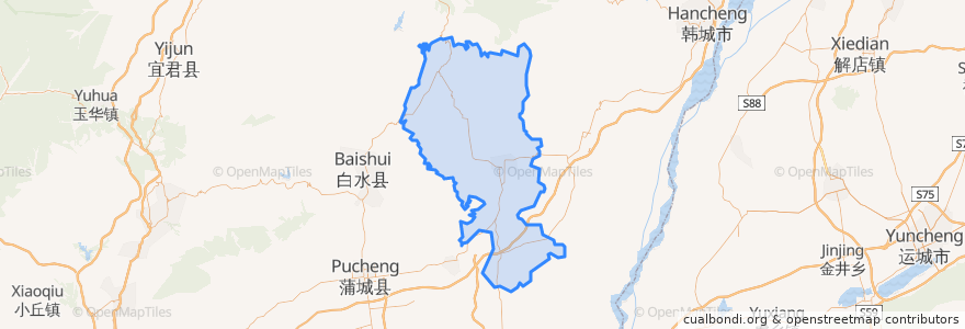 Mapa de ubicacion de 澄城县.