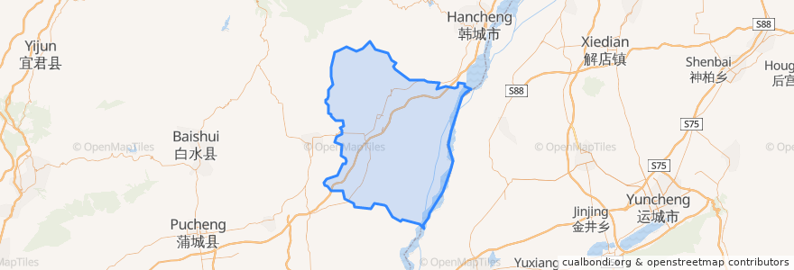 Mapa de ubicacion de 合阳县.