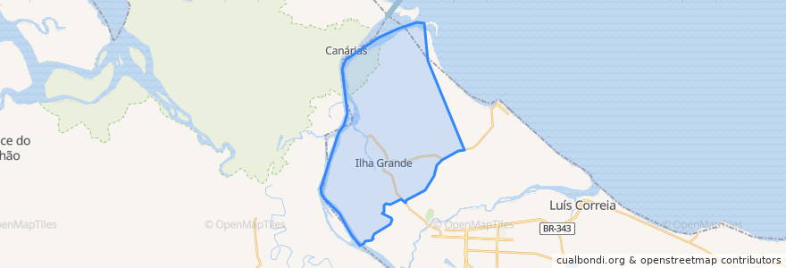 Mapa de ubicacion de Ilha Grande.