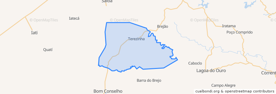 Mapa de ubicacion de Terezinha.