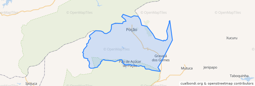 Mapa de ubicacion de Poção.