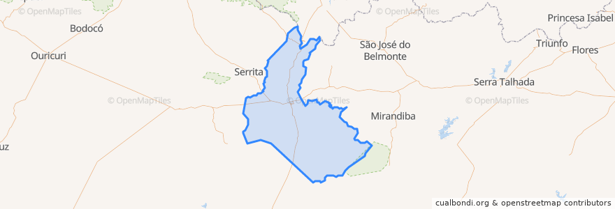 Mapa de ubicacion de Salgueiro.