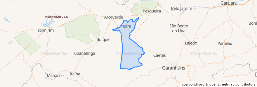 Mapa de ubicacion de Pedra.