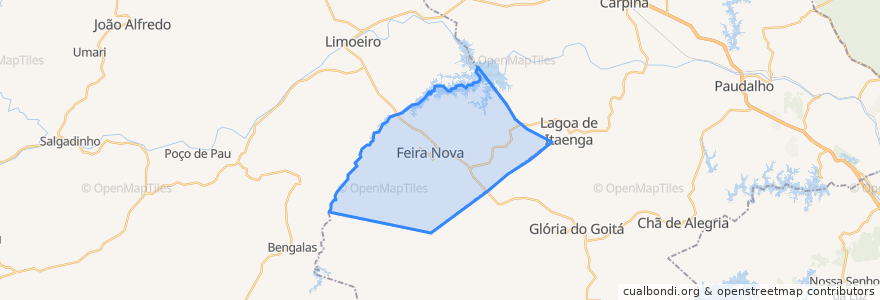 Mapa de ubicacion de Feira Nova.