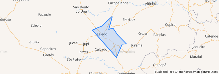 Mapa de ubicacion de Lajedo.