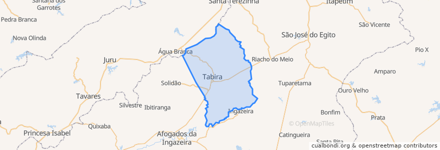 Mapa de ubicacion de Tabira.