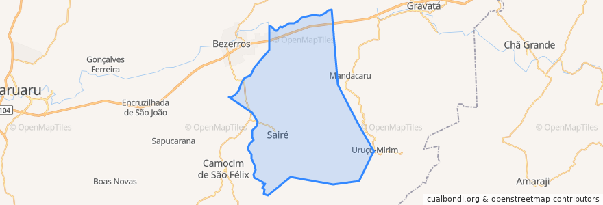 Mapa de ubicacion de Sairé.