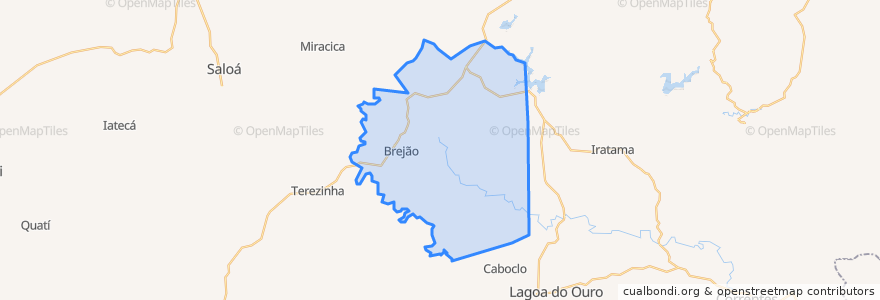 Mapa de ubicacion de Brejão.