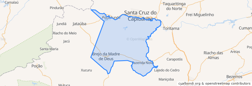 Mapa de ubicacion de Brejo da Madre de Deus.