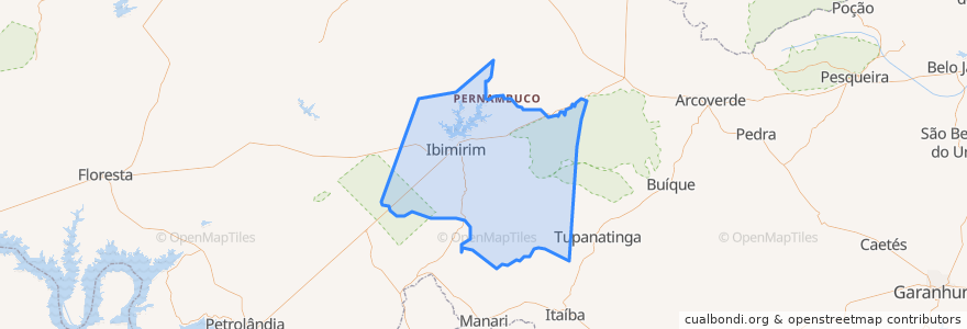 Mapa de ubicacion de Ibimirim.