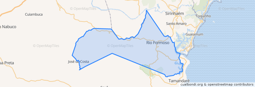 Mapa de ubicacion de Rio Formoso.