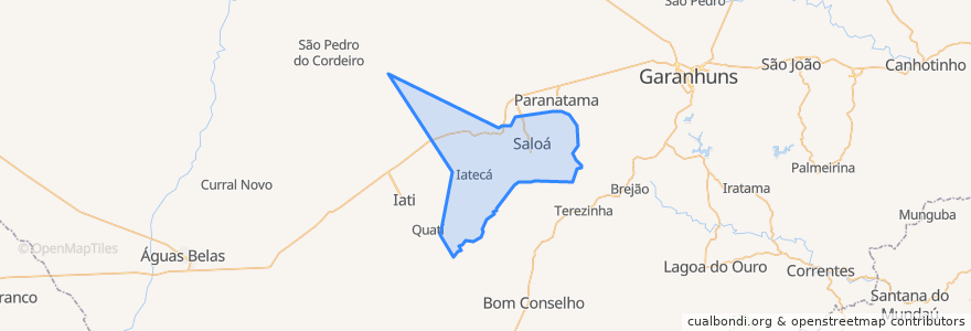 Mapa de ubicacion de Saloá.