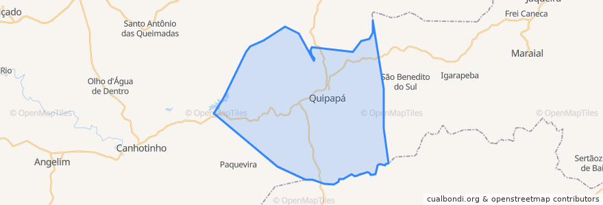 Mapa de ubicacion de Quipapá.