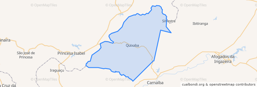 Mapa de ubicacion de Quixaba.