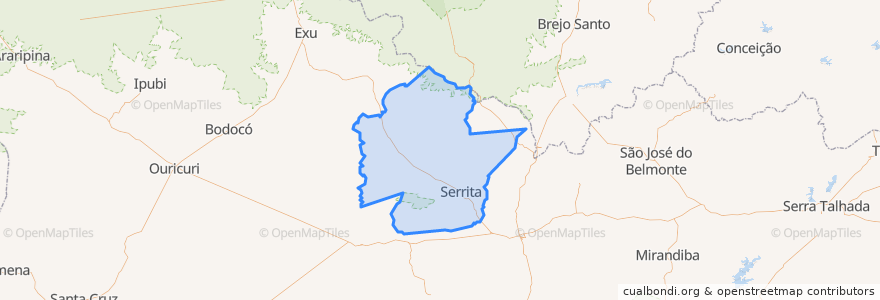 Mapa de ubicacion de Serrita.