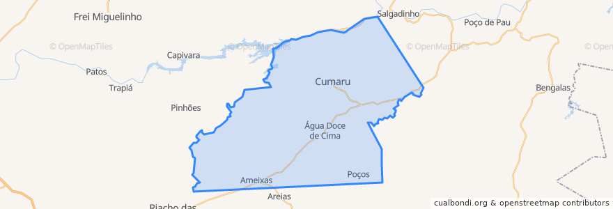 Mapa de ubicacion de Cumaru.