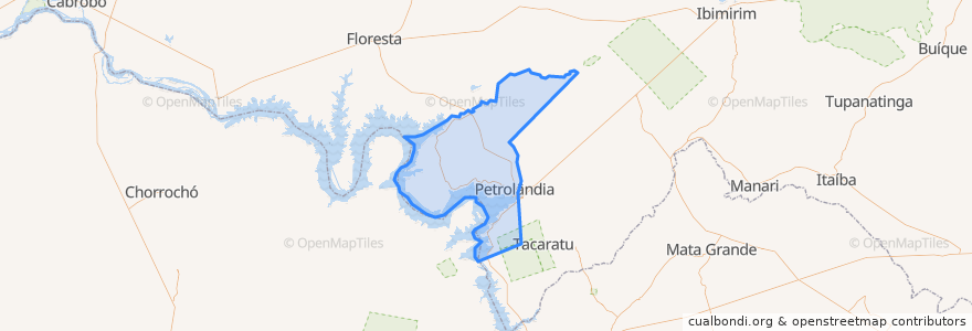 Mapa de ubicacion de Petrolândia.