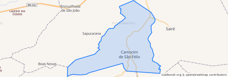 Mapa de ubicacion de Camocim de São Félix.