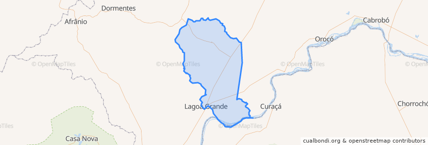 Mapa de ubicacion de Lagoa Grande.