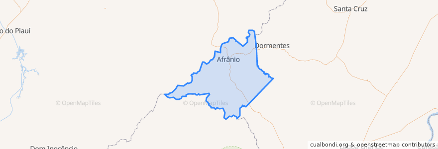 Mapa de ubicacion de Afrânio.