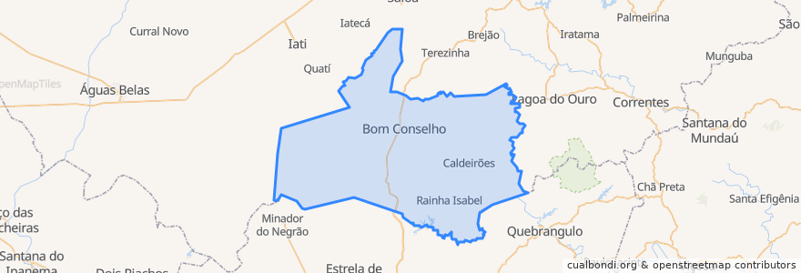 Mapa de ubicacion de Bom Conselho.